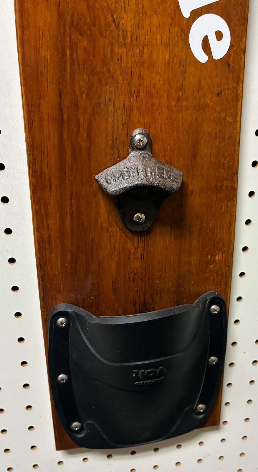 Waterski Solid Mahogany “ski-daddle” Bottle Opener Wall mounted