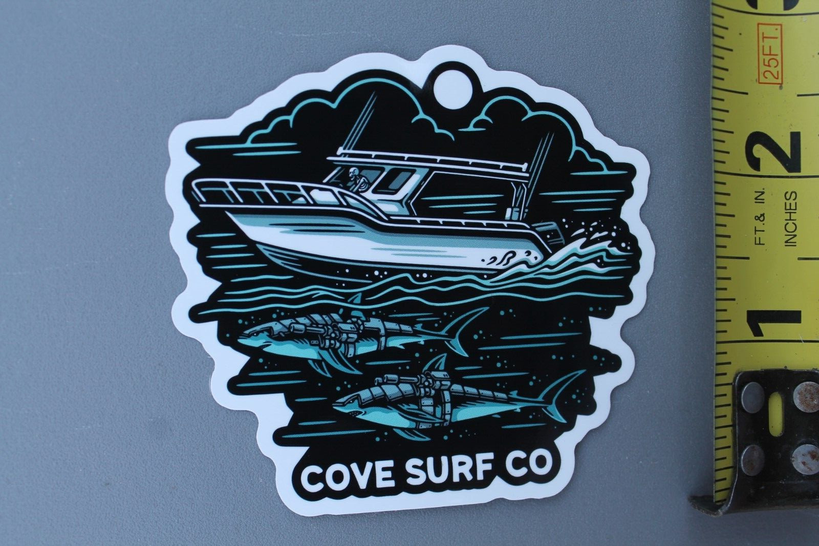 Cove Surf Venice Beach Dogtown POP Boat Shark Night V64B Vintage Surfing STICKER