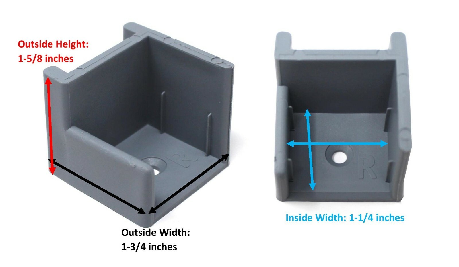 Grey Left Hand Hinge Pontoon Door Stop