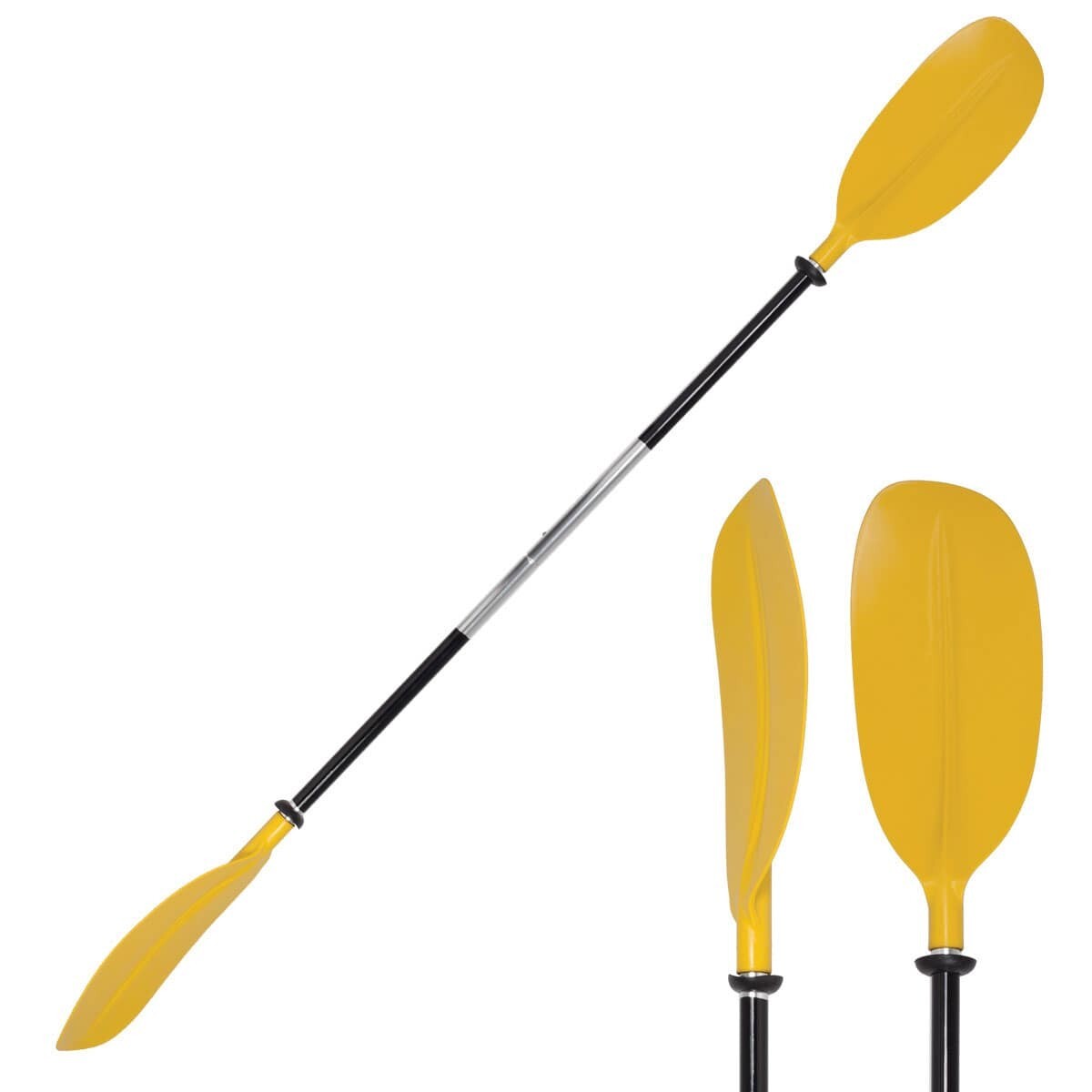 Oceansouth Kayak Paddles Yellow, Aluminim Asymmetric (Split Shaft) x 2
