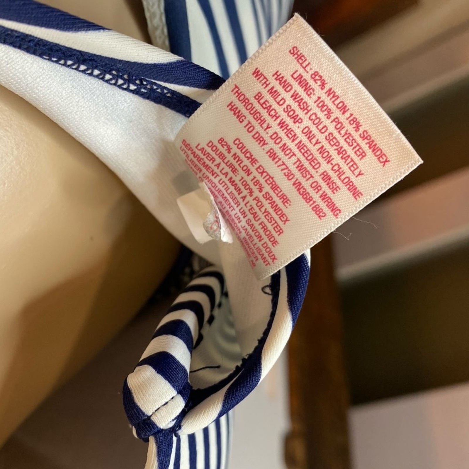 Xhilaration Bikini – Blue & White Nautical Stripes | 2-Piece Set, Gently Used