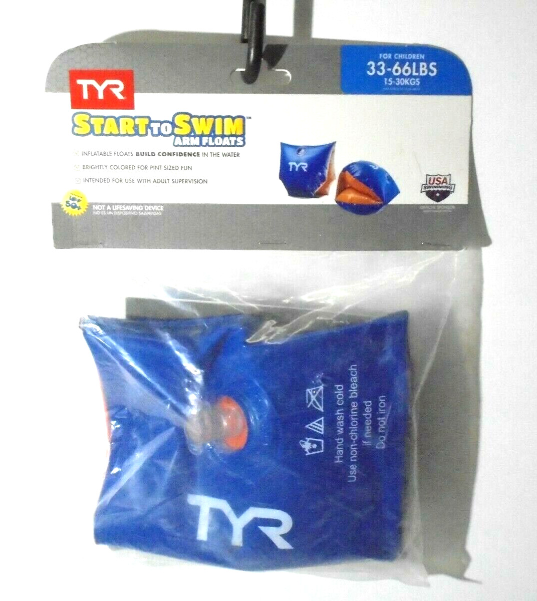TYR Swim Arm Floats Inflatable 33-66 Pounds NEW Swimming Aid Pool