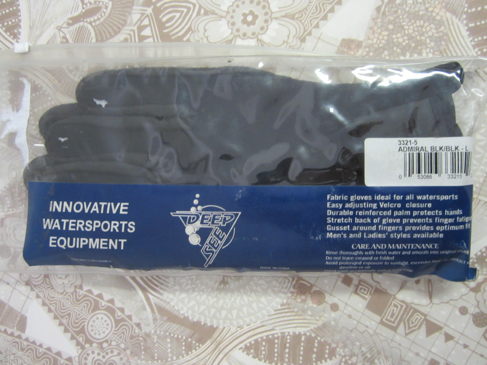 Deep See Innovative Watersports Equipment Admiral Black/Black Gloves