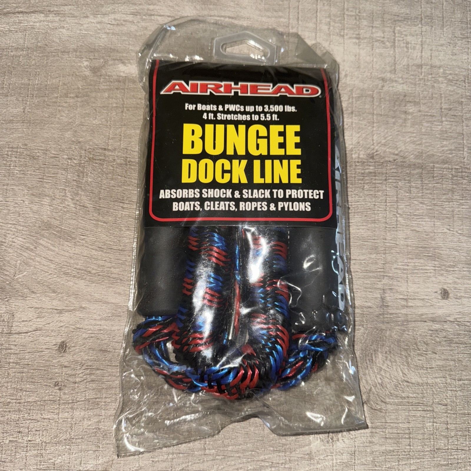 Airhead Dock Line / Boat Rope / Bungee 4ft stretches to 5.5ft AHDL-4 FREE SHIP