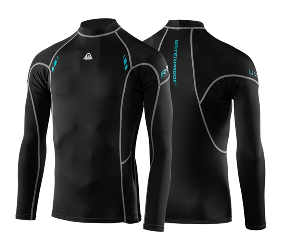 Waterproof 323-123-00 Male Long Sleeve Rash Guard, M-ML