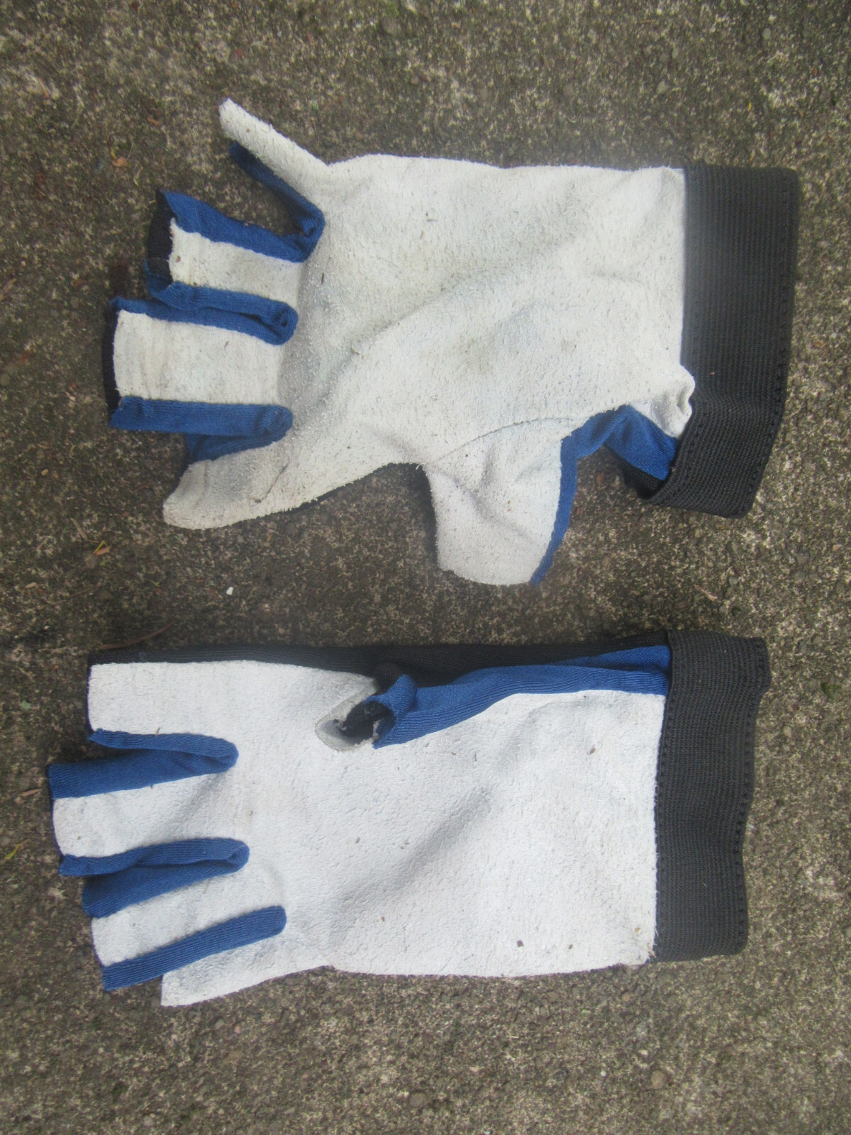 BNIB New Dakine Sailing Windsurfing Half Finger Gloves Large Black Blue White