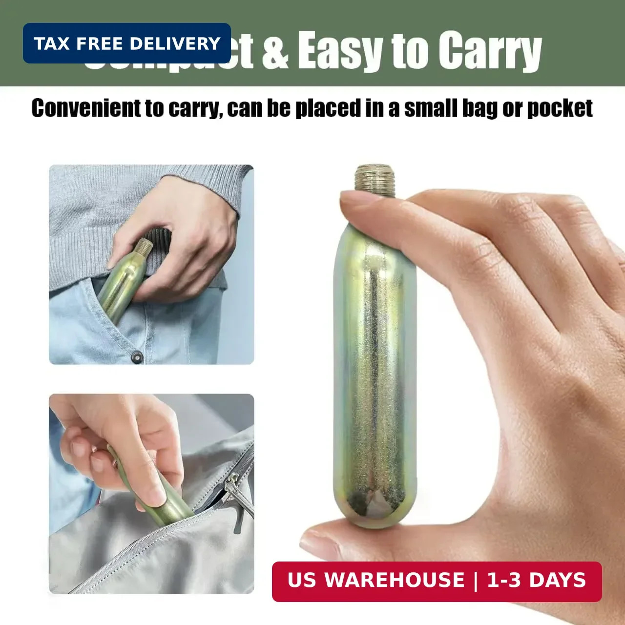 24 Gram CO2 Cartridge for Life Vest, Auto/Manual PFD Life Jacket Rearming Kit, M