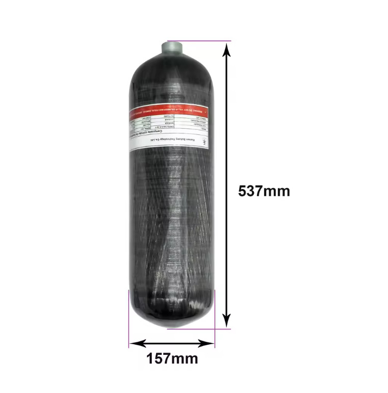6.8L Carbon Fiber Cylinder High Pressure Tank Fill Station Scuba Diving 4500PSI