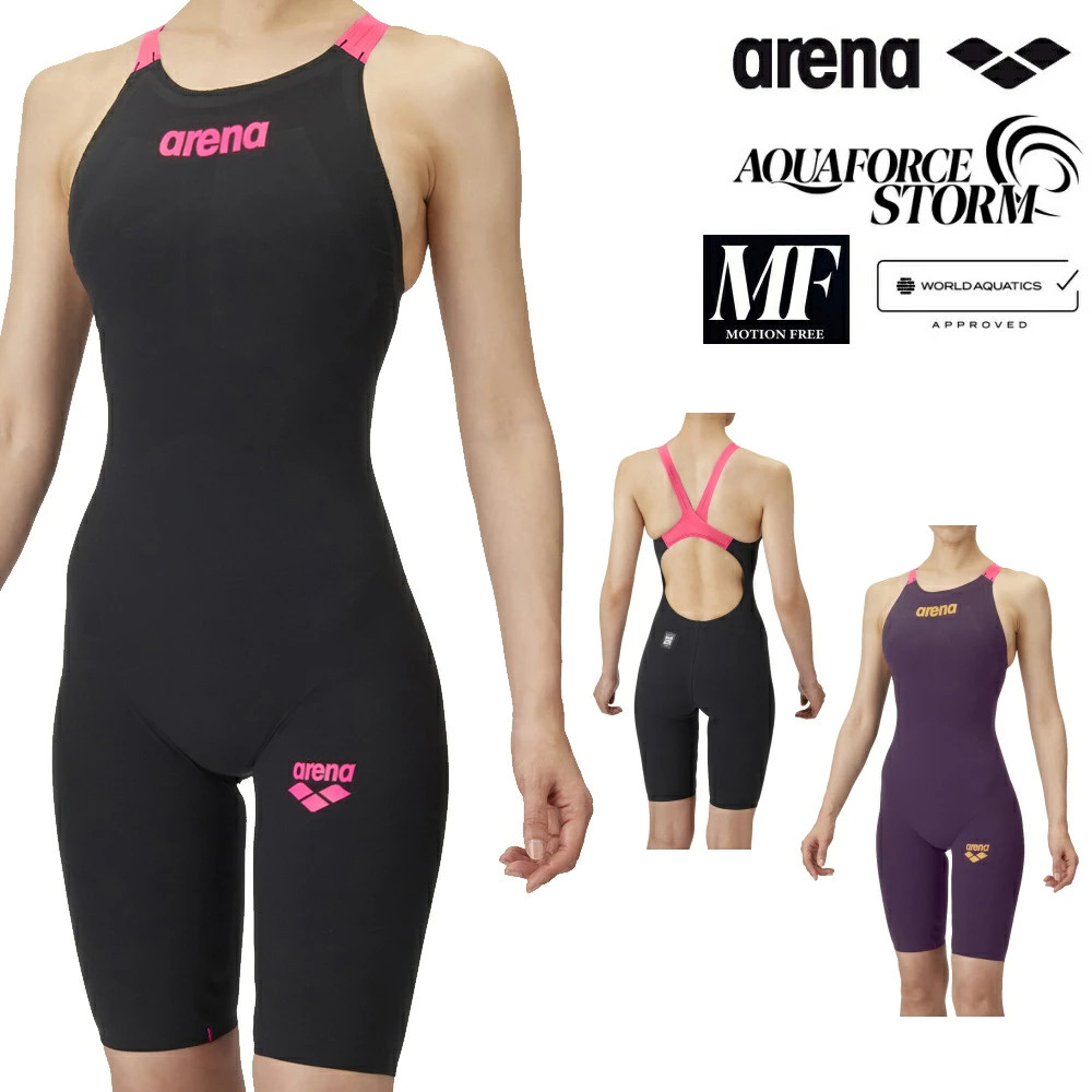 ARENA Aquaforce Storm MF Open Back WA Approved FINA 2026 AS6SRC02L PKGD M size