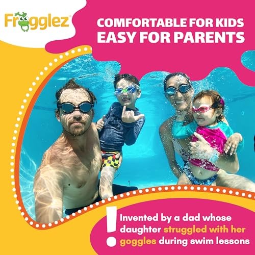 Anti-Fog Swimming Goggles for Kids under 10 (Ages 3-10) Recommended Pink Frog