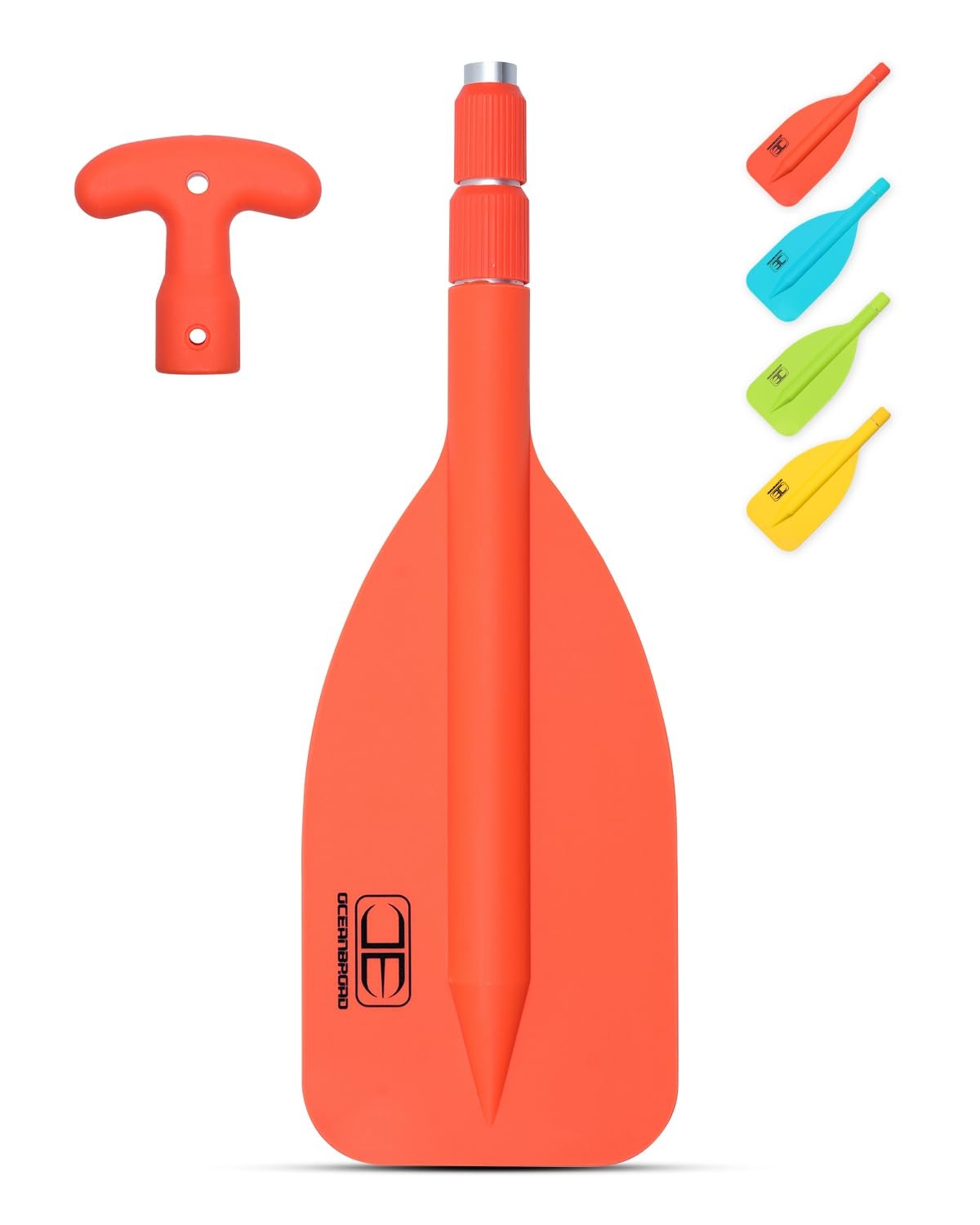 OCEANBROAD Telescoping Emergency Paddle 21”-42”(1-pack), Orange