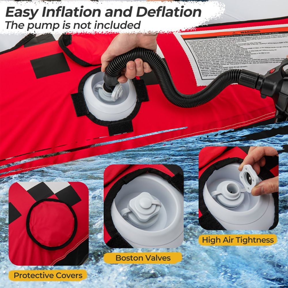 2 Person Inflatable Towable Watersport Boat Tube Float Boat Tubing Raft