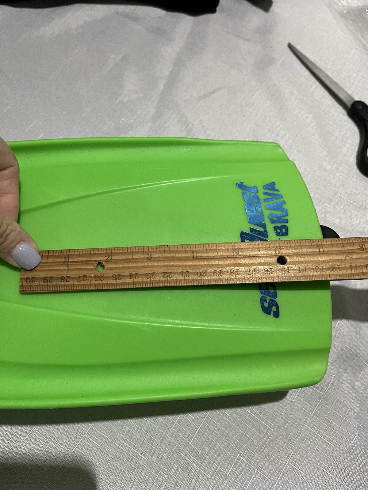 Sea Quest Brava Fins Lime Green 5.5 To 6.5 Size Child’s Find Made In Italy