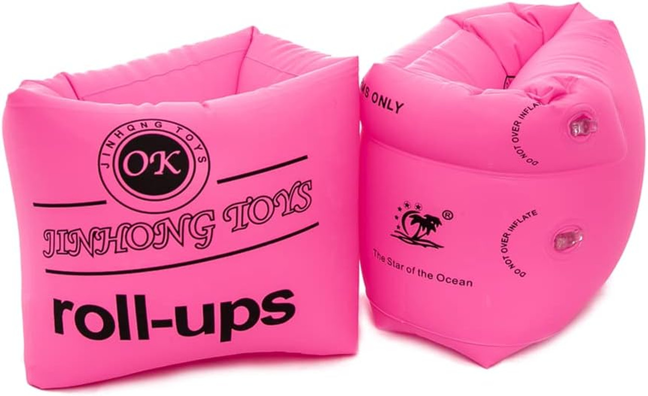 3 Pairs Floaties Inflatable Swim Arm Bands Floatation Sleeves Swimming Rings Flo
