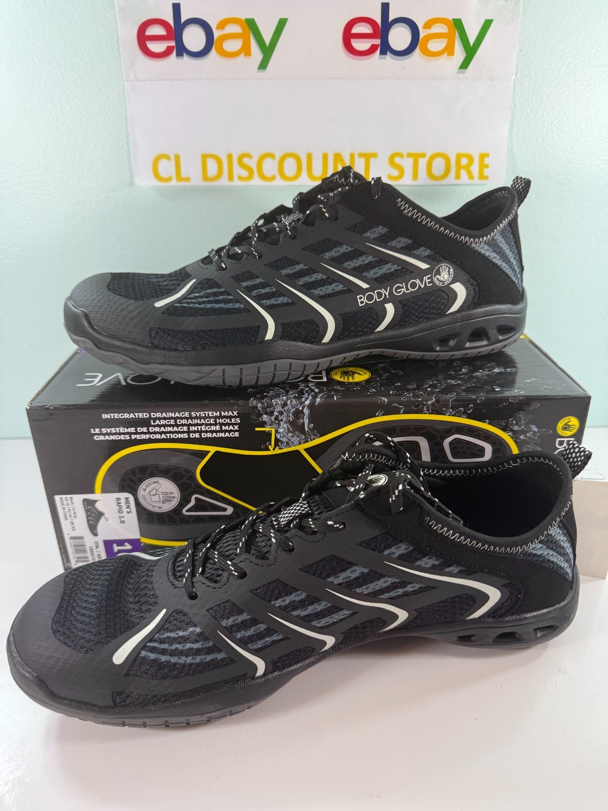 BODY GLOVE Men’s Dynamo Rapid Water Shoes Sports Beach – Black – FREESHIP