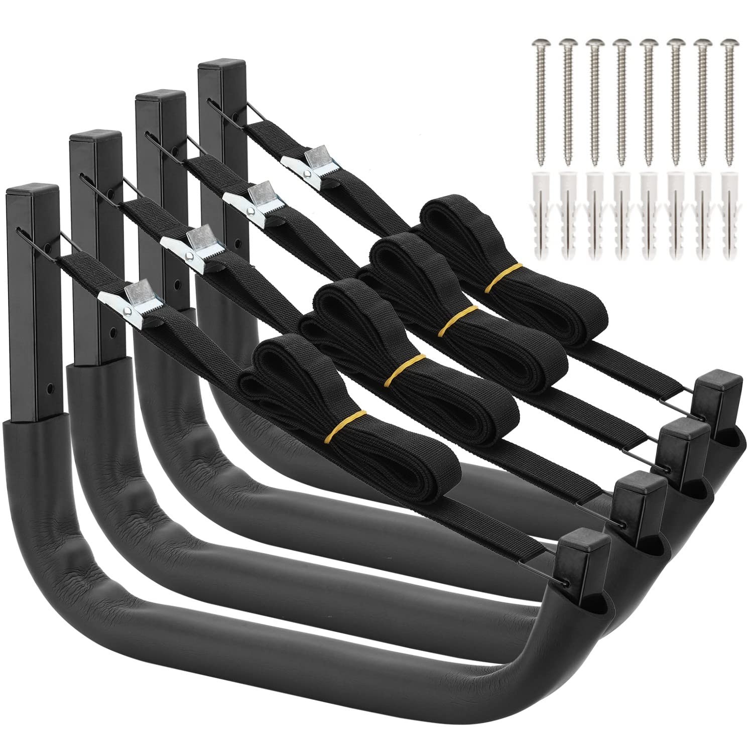 Kayak Storage Hooks, Wall Mount Garage Canoe Storage Hangers for Kayaks or Pa…