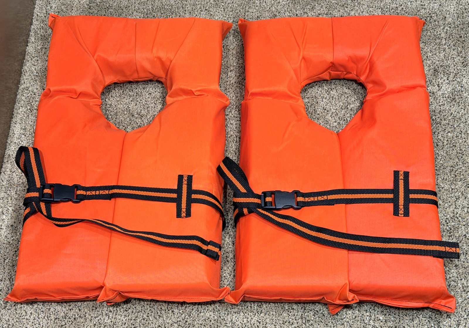 2 Pack Type II Life Jacket Vest Orange USCG Approved Adult Fishing Boating