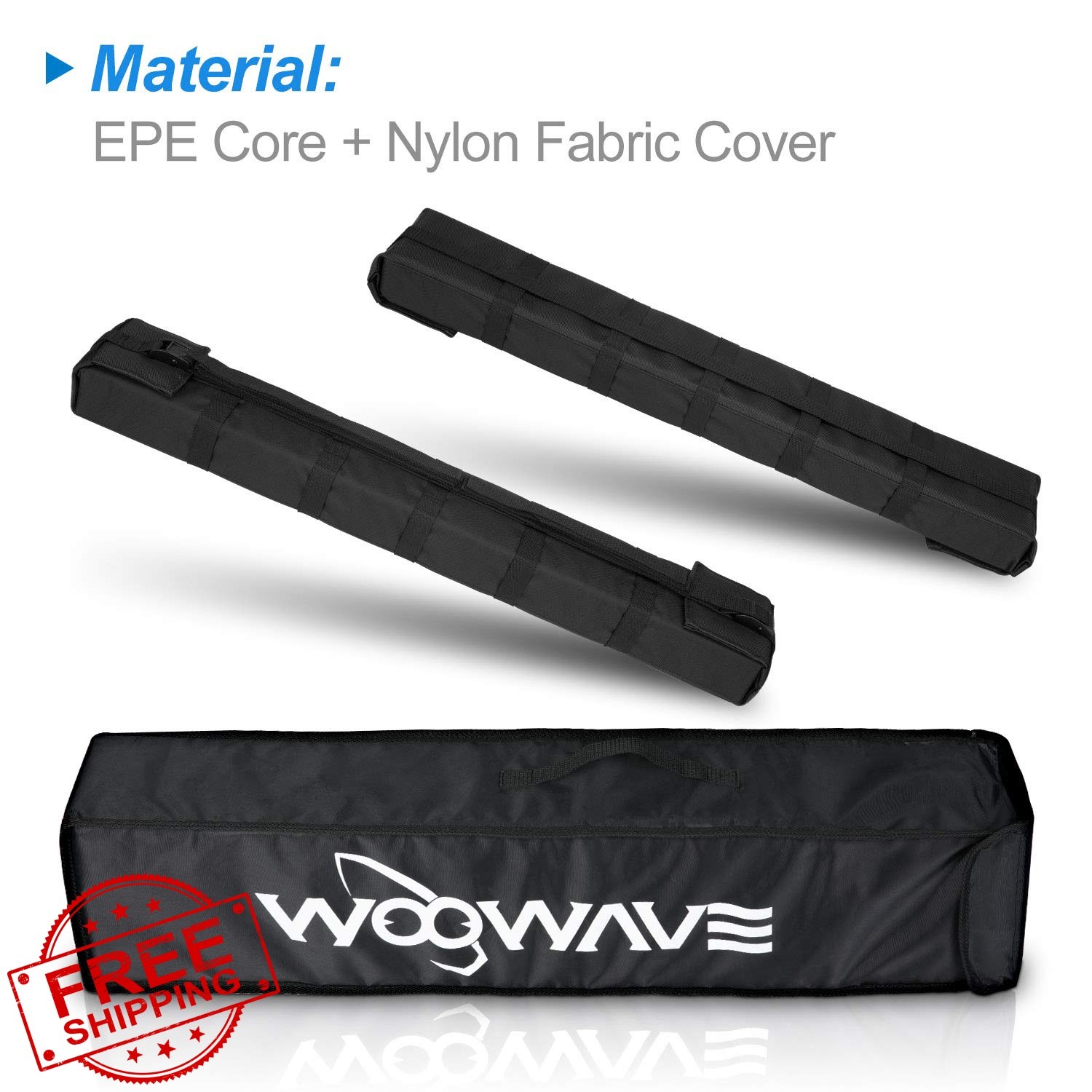 WOOWAVE Kayak Roof Rack Pads Standard