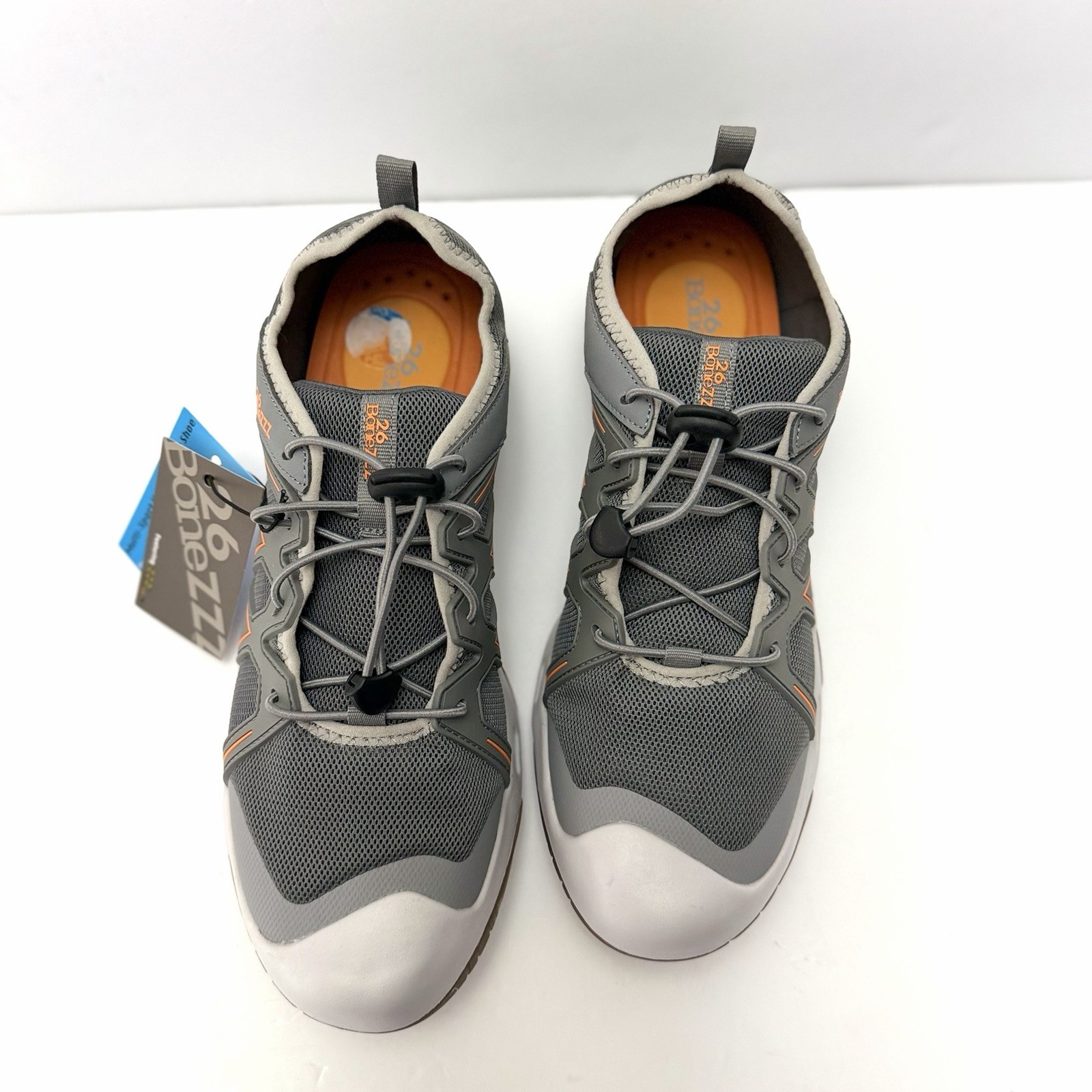 26 BoneZZZ Flozzz HydroPro Water Shoes Men’s Size 10 Gray Orange New No Box