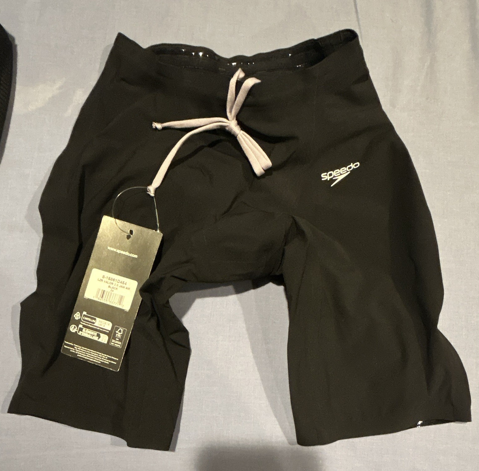 Speedo LZR Valor 2.0 Jammer Competitive Swimwear Black Size 24