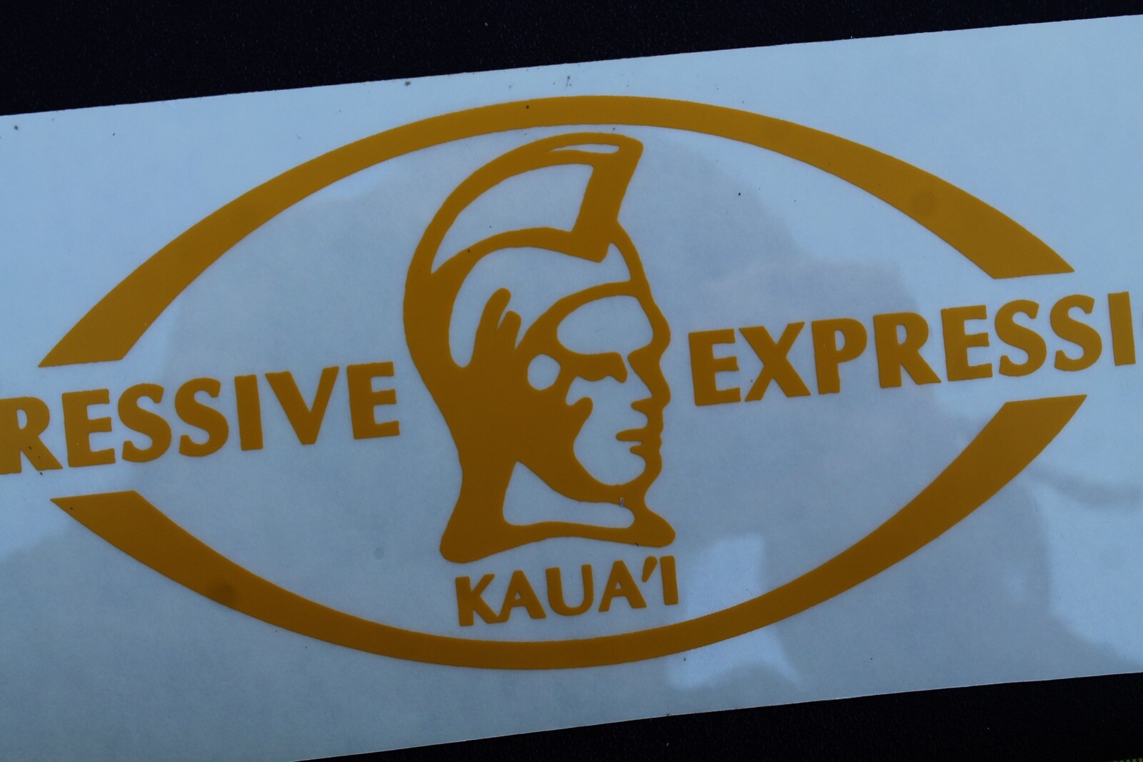 Progressive Expressions Kaua’i Hawaii Clear Yellow V36 Vintage Surfing STICKER