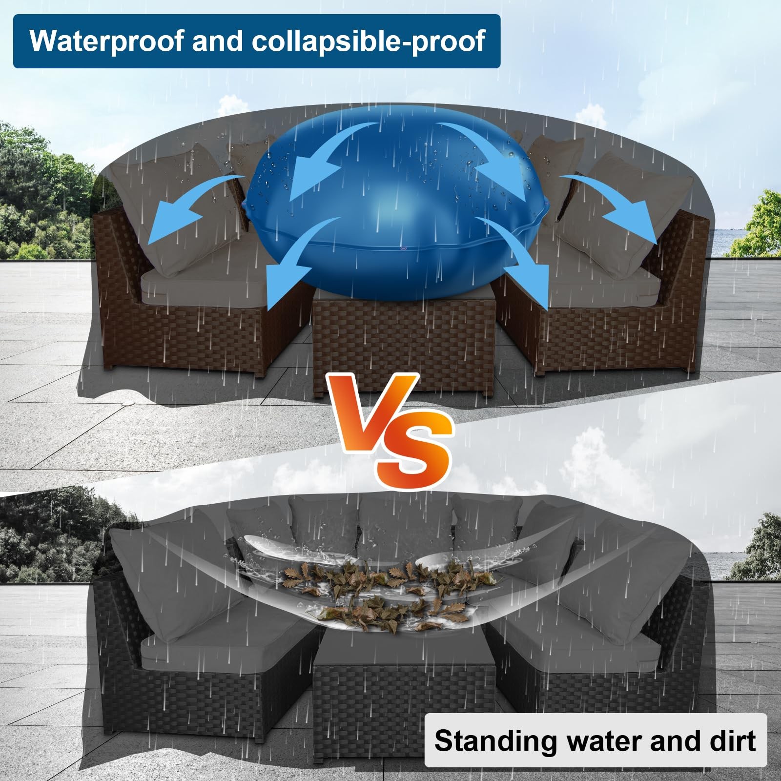 5-Foot Winter Pool Pillow, Double Sealed Pool Pillow for Above Ground Pool Co…