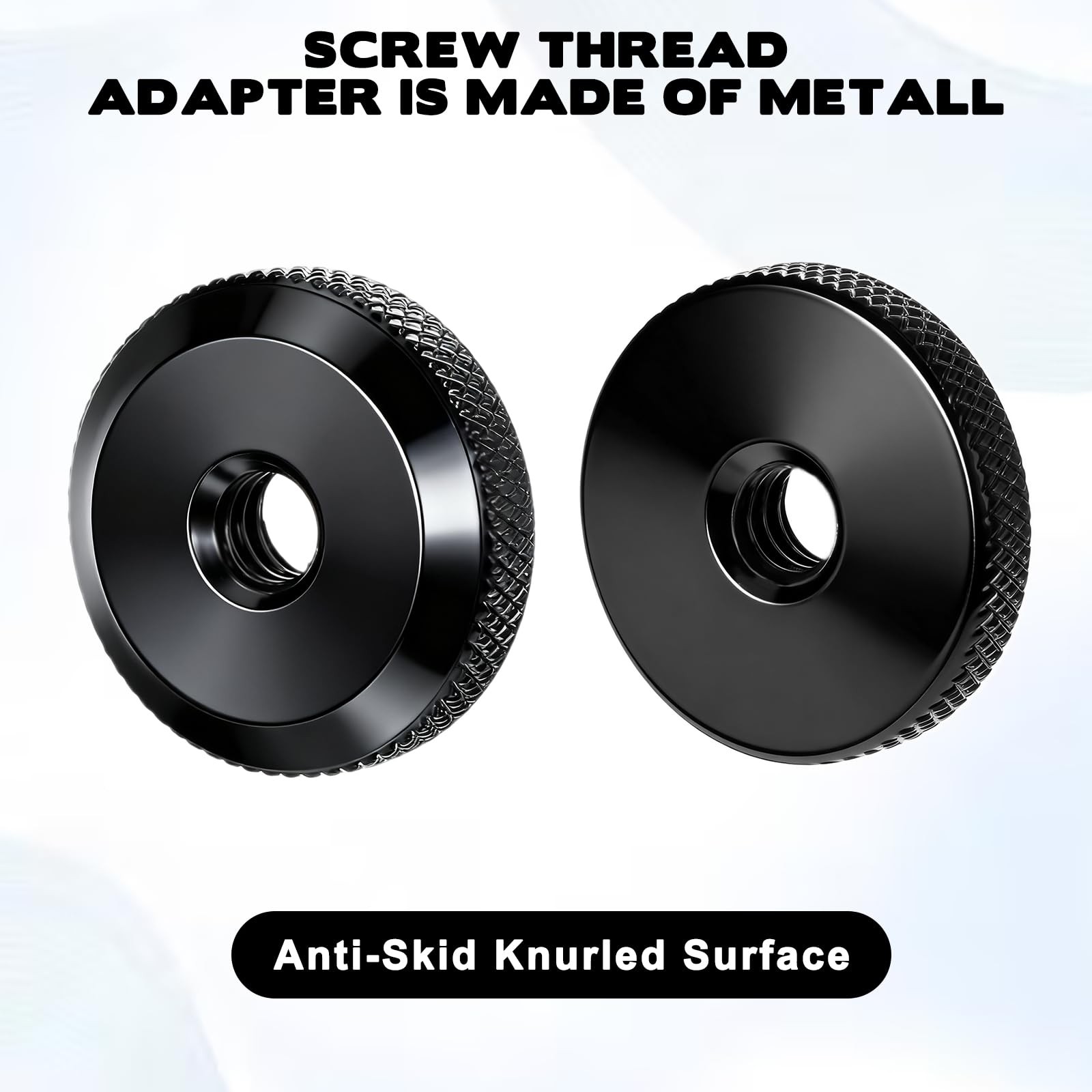 Xelsluthe 2 Pack Thumb Nuts, 1/4-20 Knob 25mm Female Wheel Lock Black