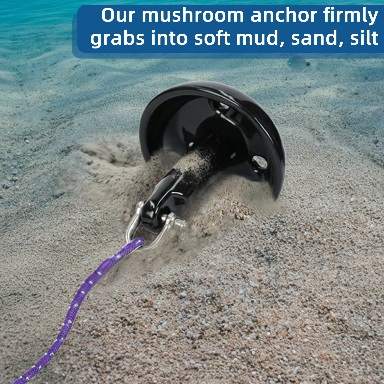 AmarinePlay Mushroom Anchor Kayak Anchor Kit for Canoe Paddle Board Small Boa…