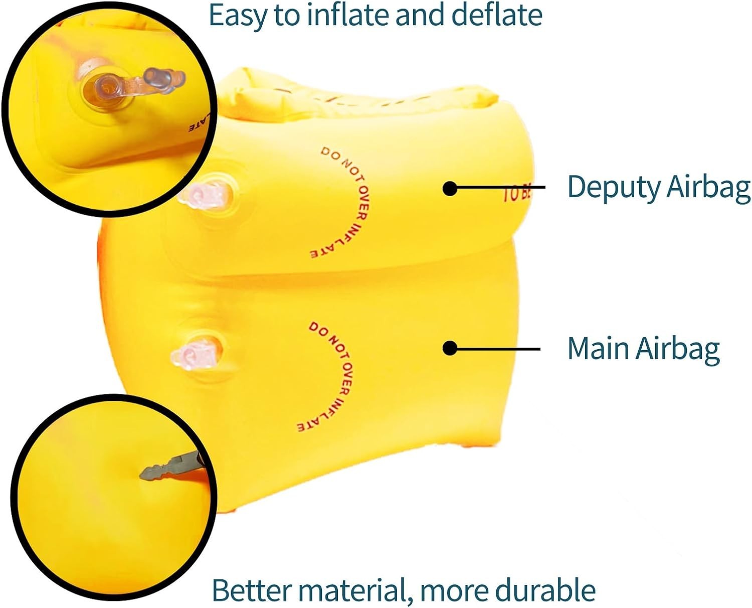 Inflatable Arm Floaties Swim Arm Bands Swimming Tube Floater for Adult Beach Wat