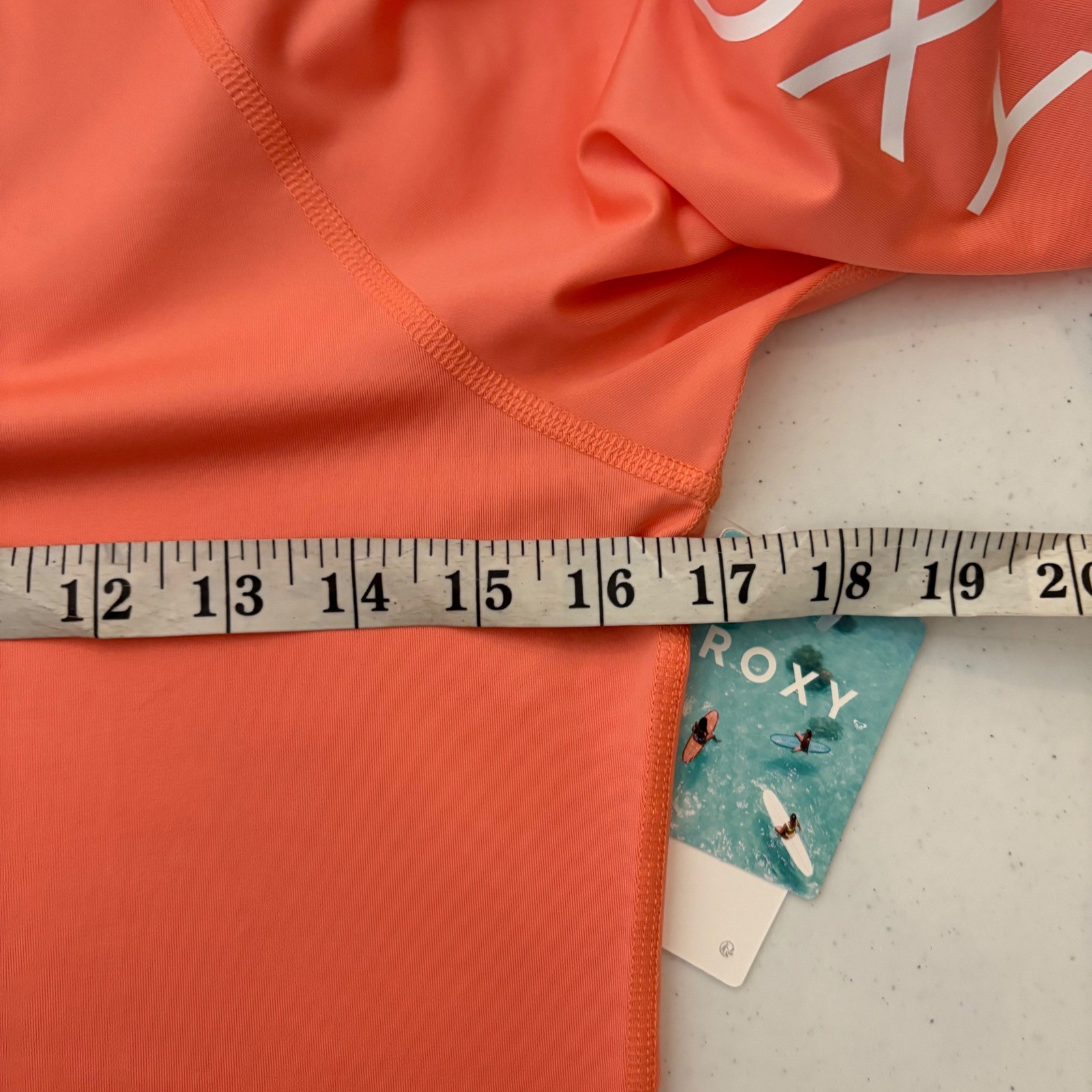 Roxy Womens Whole Hearted Short Sleeve Rashguard M Beach Vacation Coral UPF 50+