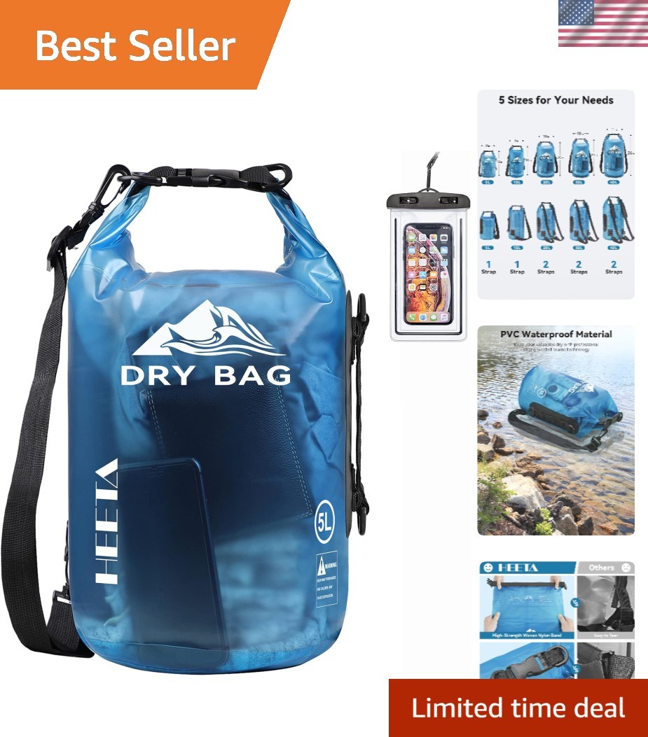 Dry Bag Waterproof for Women Men, 5L/10L/20L/30L/40L Roll Top Lightweight Dry…