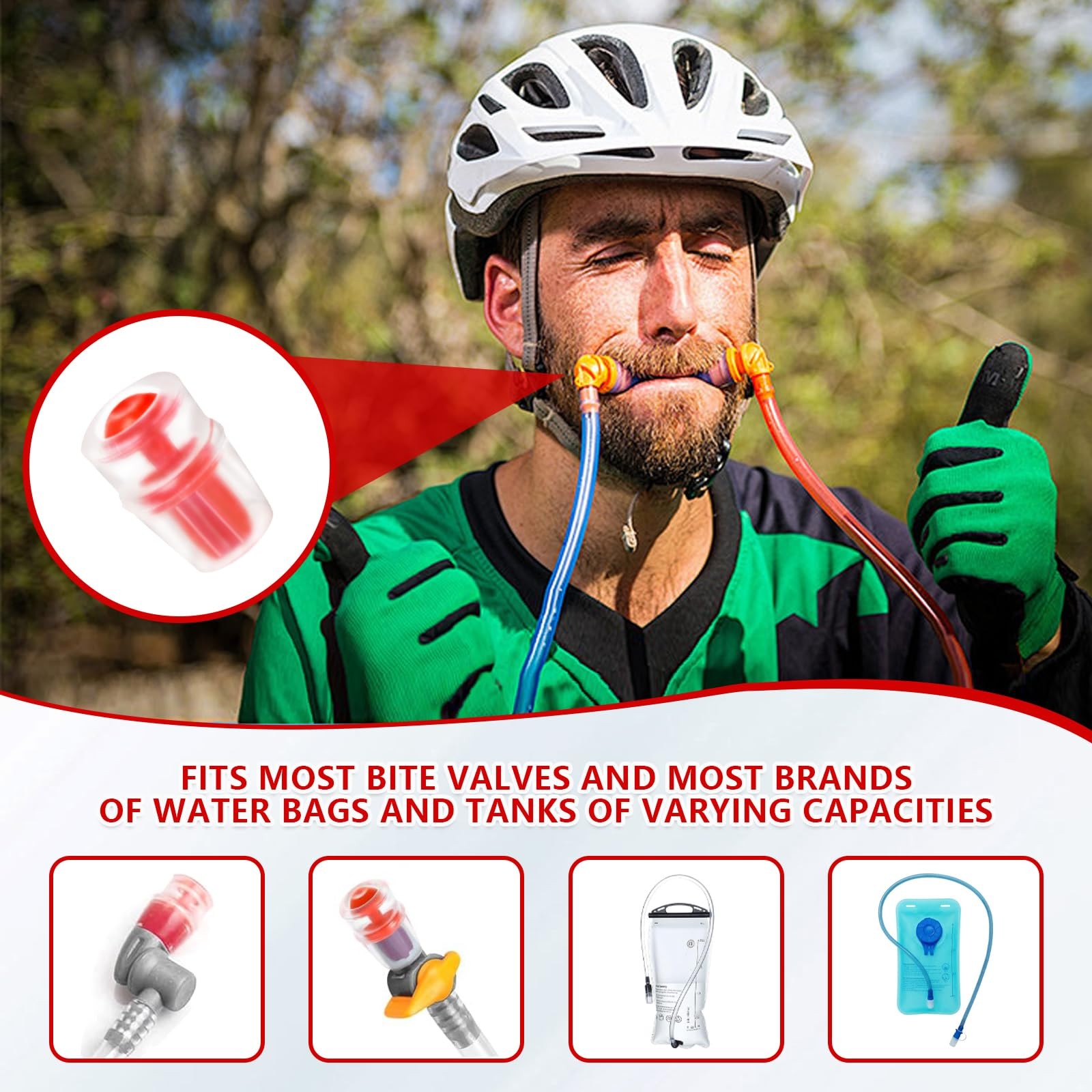 HAVANSIDY 4-Pack Silicone Bite Valve Replacement Nozzles Compatible with red