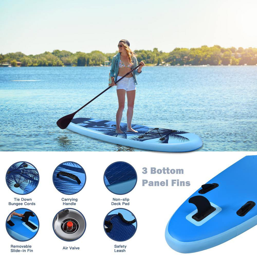 9.8ft Inflatable Stand up Paddle Board Carry Bag Adjustable Paddle Adult/Youth