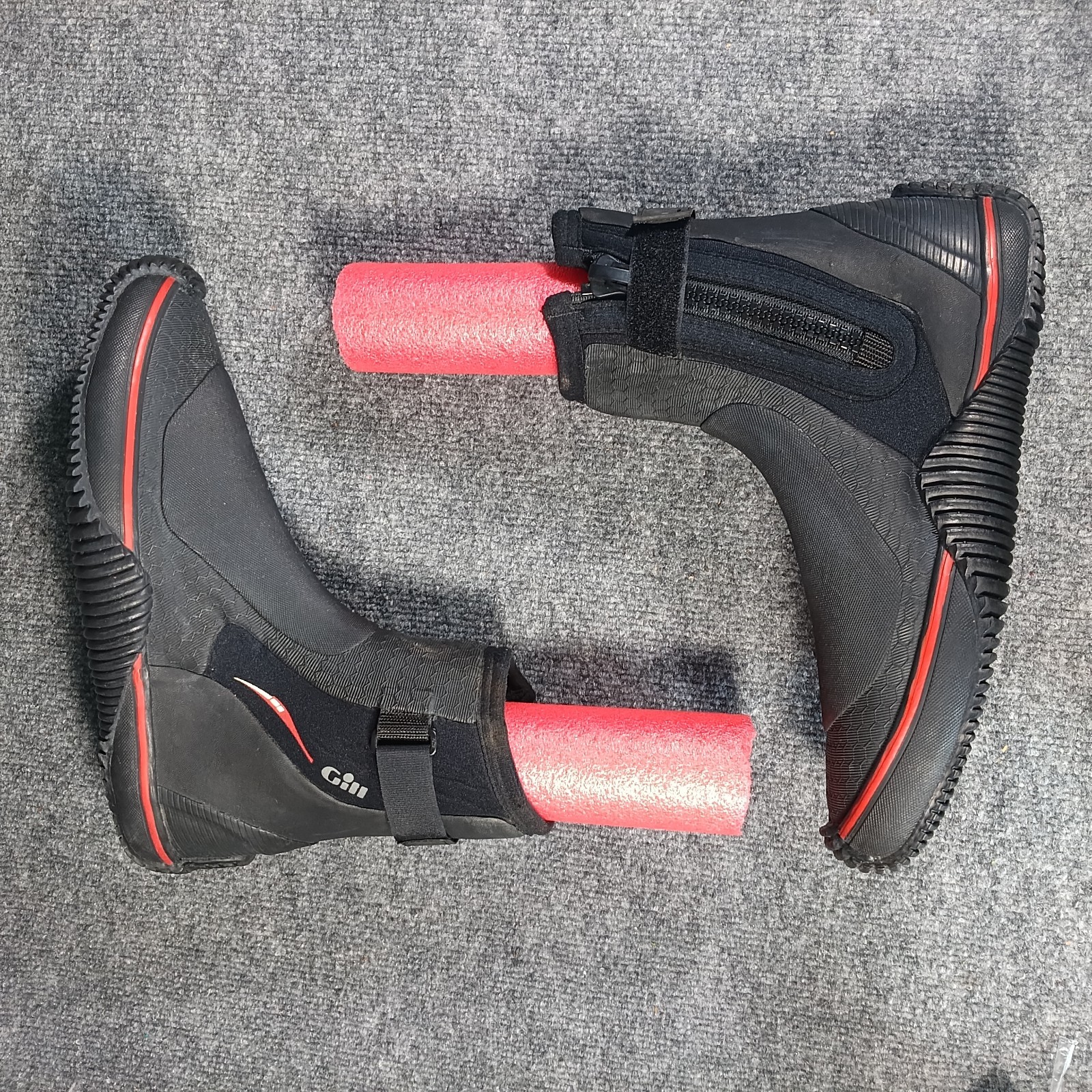 Gill Dinghy Sailing Boots Men Size 13 Black Red Boating Deck Water Shoes