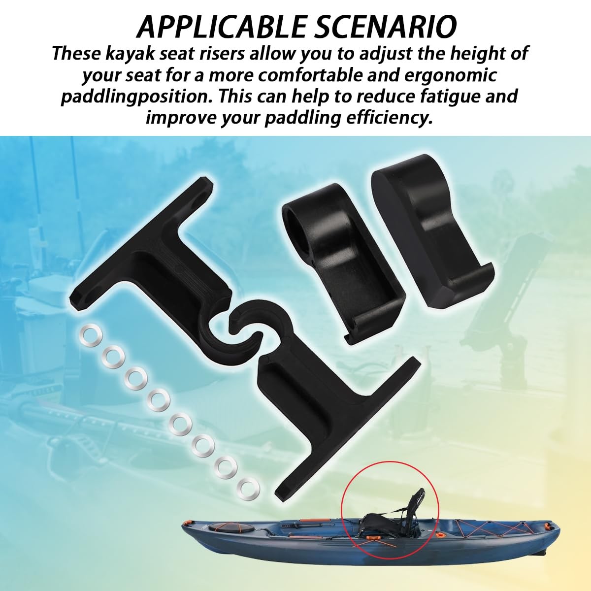 Kayak Seat Risers(Increases The seat Height by 2 inches) Compatible with Tama…