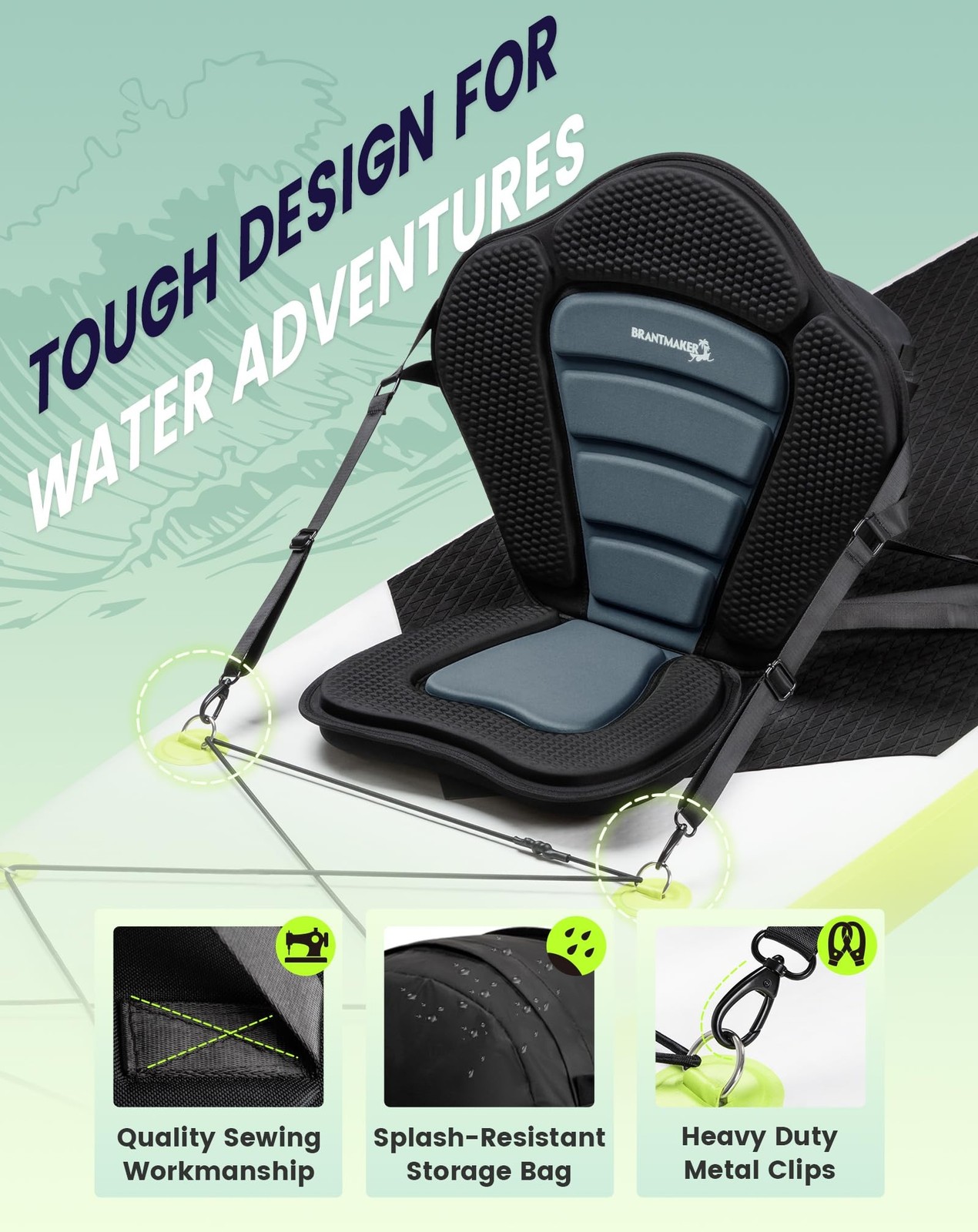 Kayak Seats with Back Support, Paddle Board Seat, Universal Thicken Cushion f…