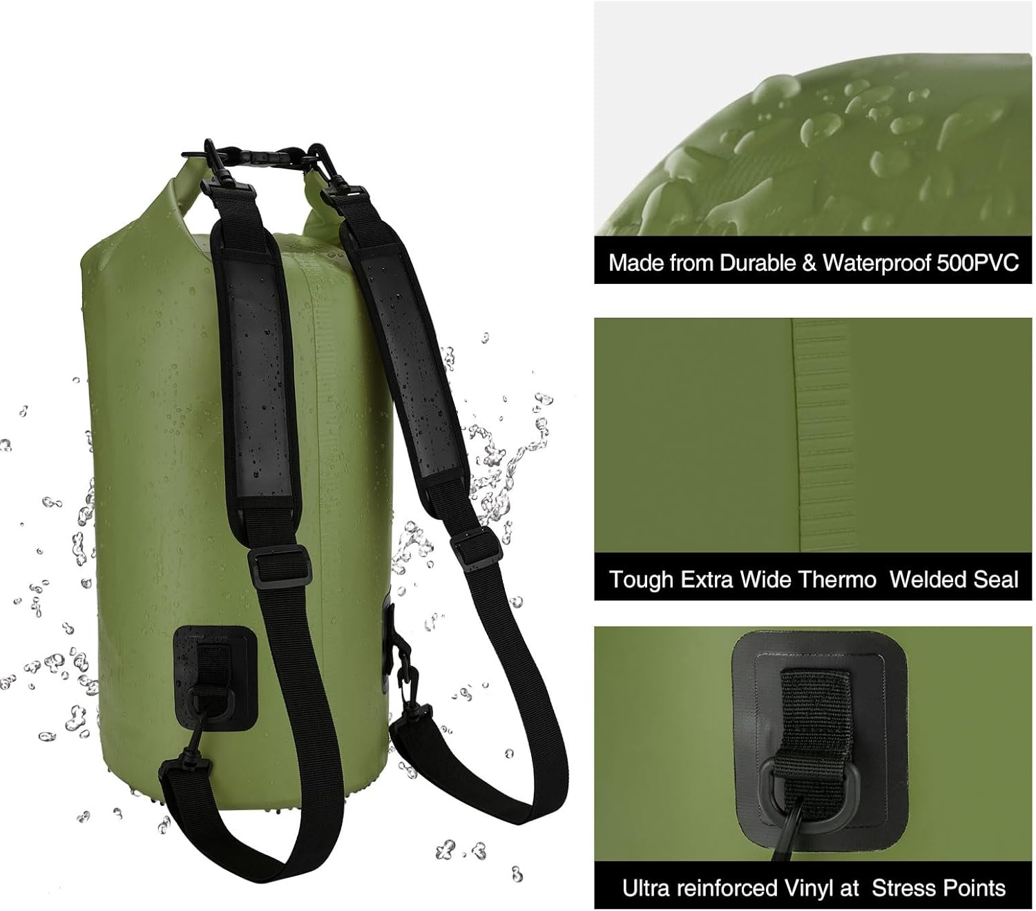 Dry Bag, Waterproof Floating Backpack 10L/20L/30L/40L with Waterproof Phone Case