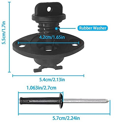 Kayak Scupper Plugs Drain Bung Kit 25mm 1 Inch Plastic Rubber For Boat Canoe