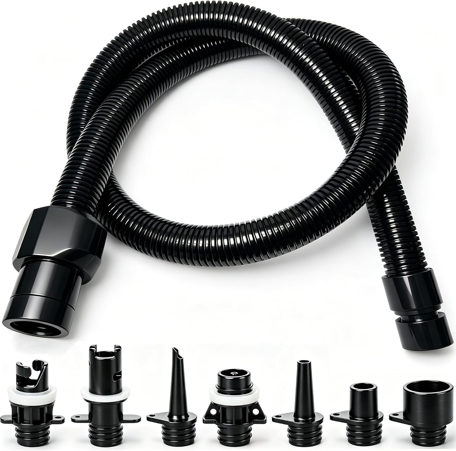Paddle Board Pump Adapter Set, Sup Air Pump Hose with 7 Nozzles for Inflatable P