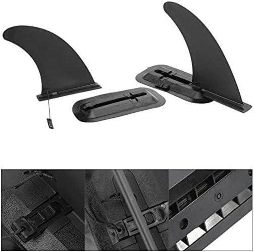 Lightweight PVC Paddle Board Fin with Clip – Easy Installation, 9.05″L x 4.13″W