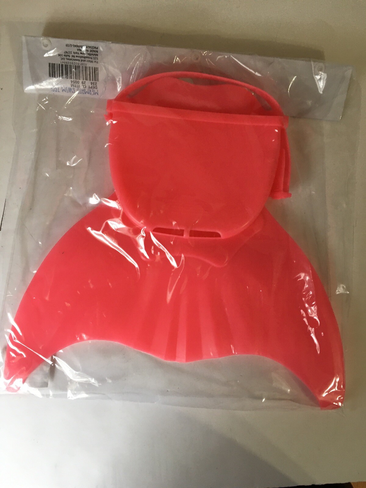 MERMAID SWIM TAIL, PLASTIC(RUBBER LIKE), 2 COUNT