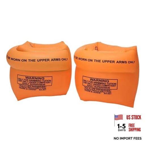 2-4 Pack Arm Floaties for Kids and Adults, Pool Floats, 1 Pair-Orange