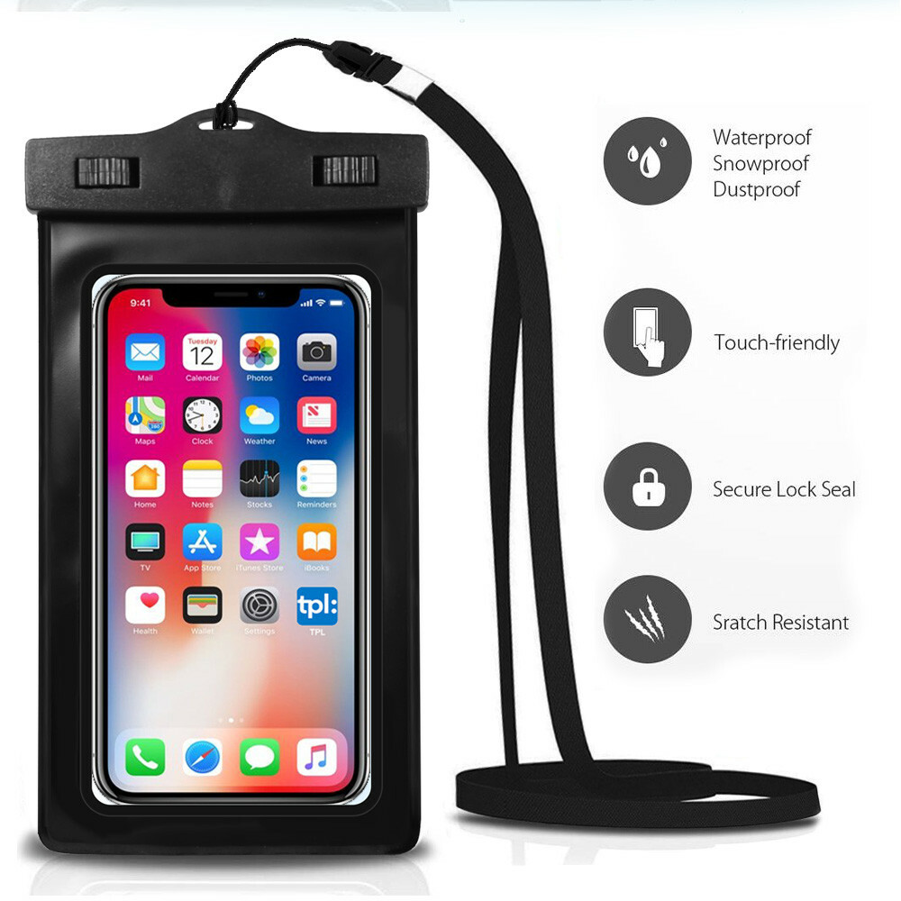 Swimming Waterproof Underwater Dry Bag Pouch Clear Cell Phone Case Cover 2-PACK