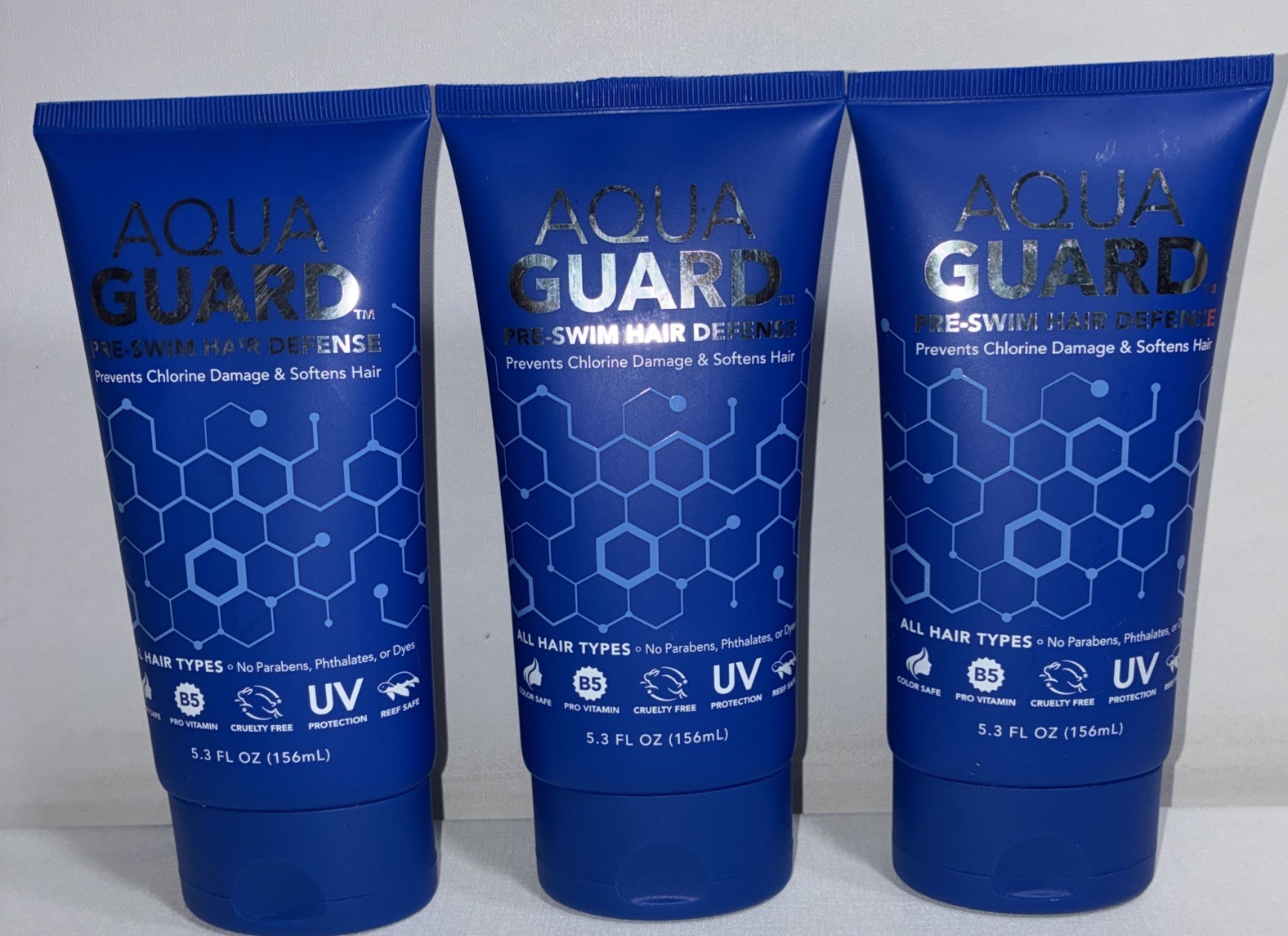 Lot Of 3- AquaGuard Pre-Swim Hair Defense 5.3fl Oz