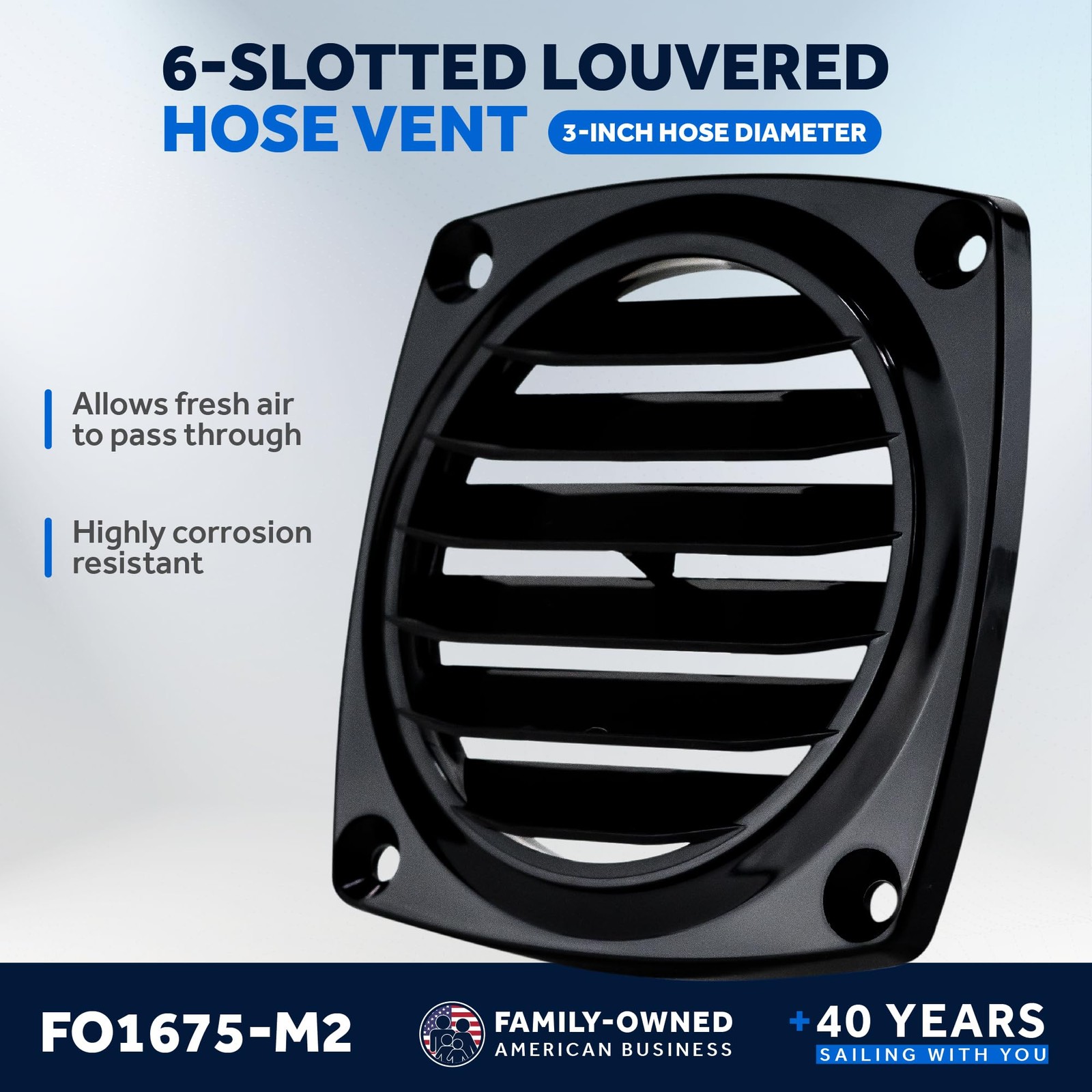 2-Pack 6-Slotted Louvered Flush Hose Ventilators Ventilation Area of 3-Inch D…