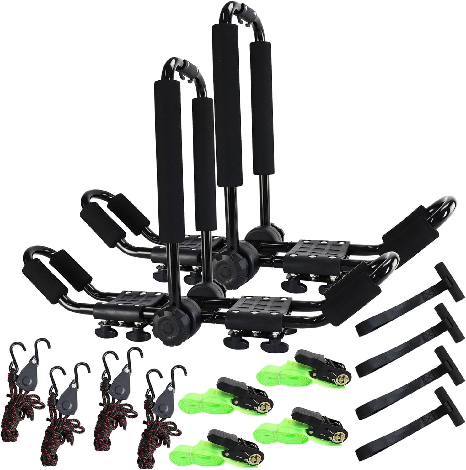 Folding Kayak Roof Rack J-Bar Adjustable | for Kayak/Canoe/Sup, Roof Mounting