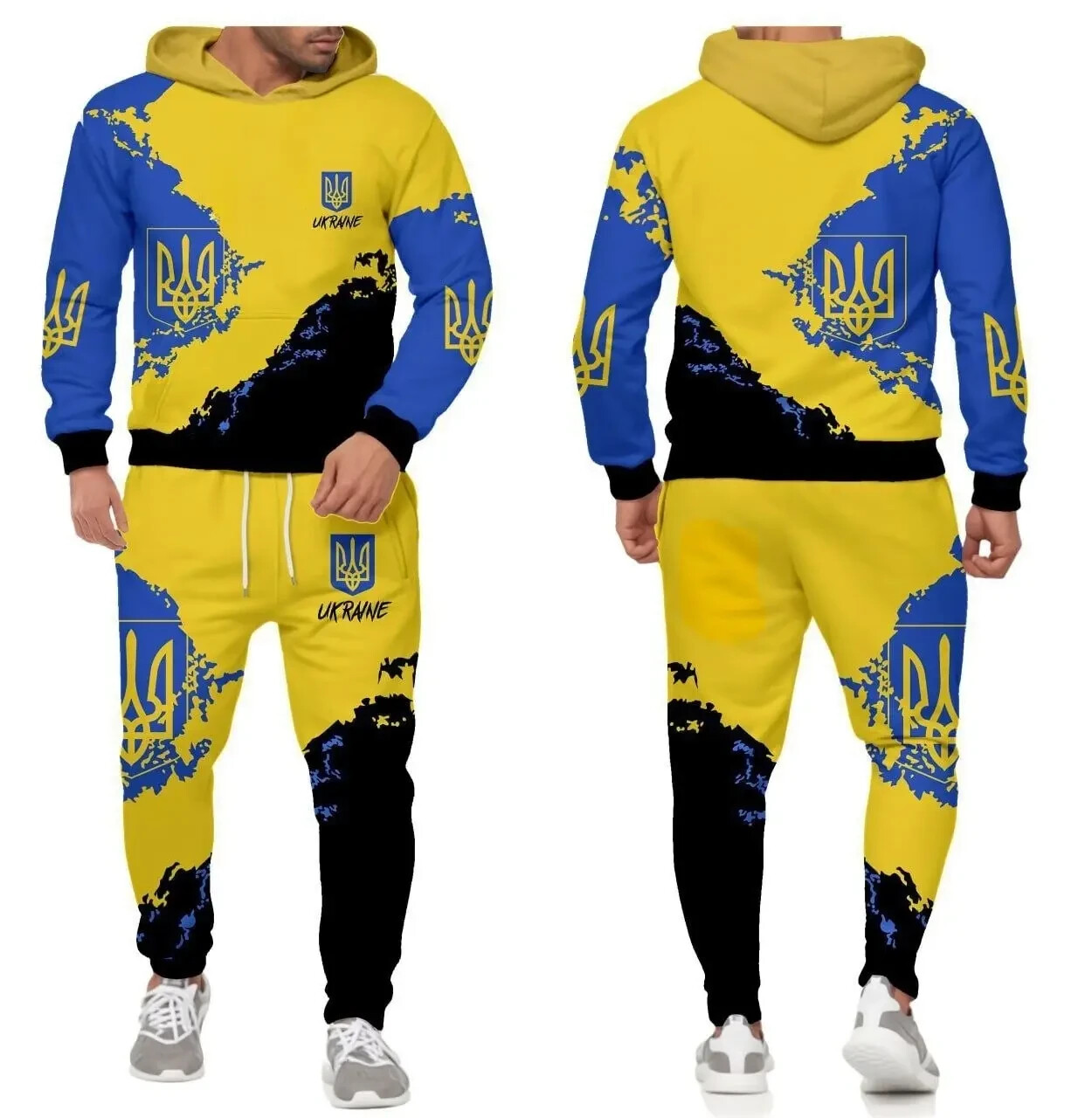 Ukrainian Sports suit, human, patriotic, “Hit”, hoodie + pants💛💙
