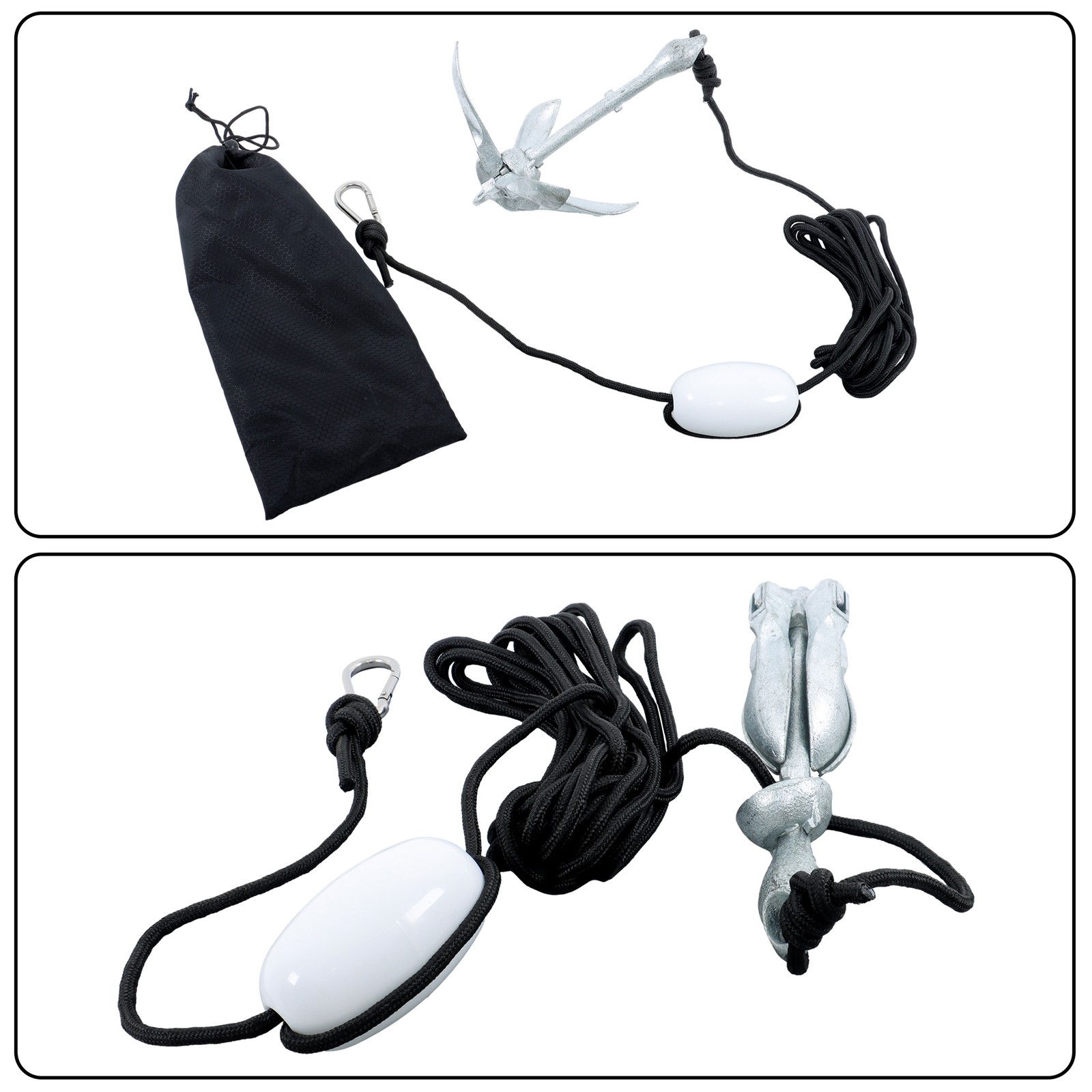 For Canoe Kayak Raft Boat Folding Grapnel Anchor Kit 1.5LB/3.3LB/5.5LB/7.05LB