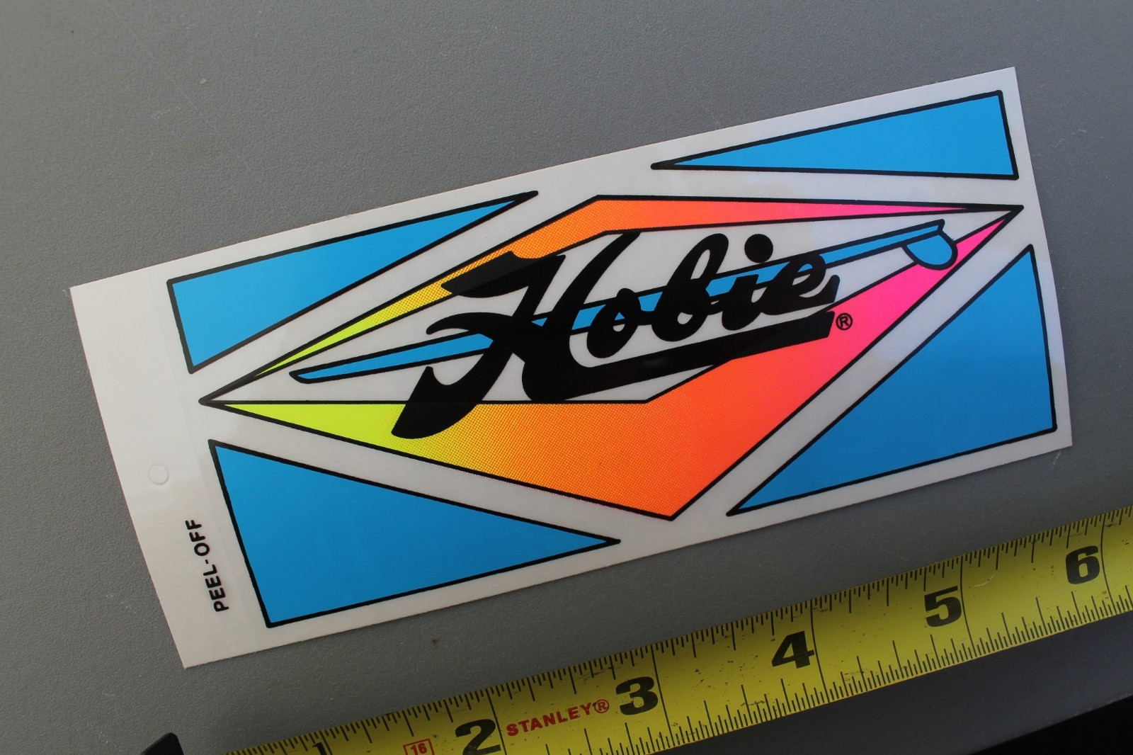 Hobie Surfboards Surf Shop Neon 80’s Orange Blue OG V3B Vintage Surfing STICKER