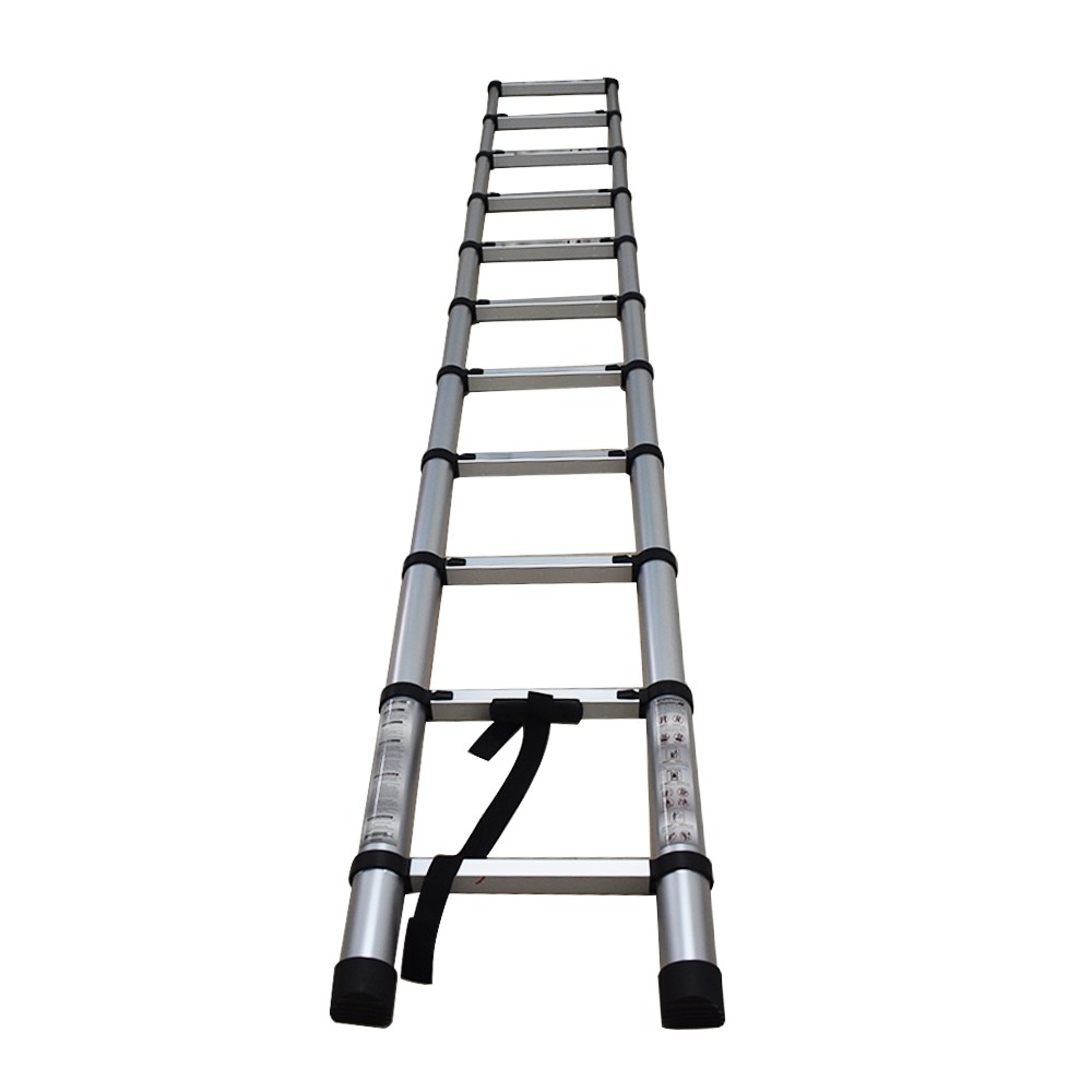 10.5FT Aluminum Extension Telescoping Heavy Duty 330lbs Lightweight Step Ladder